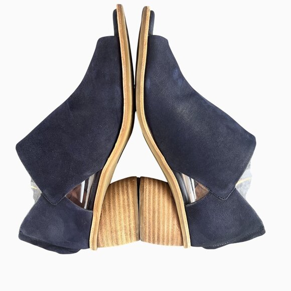 Sofft Women's Sky Navy Carleigh Bootie Size 10M Back Zippers 2"  Stacked Heel - Picture 14 of 16